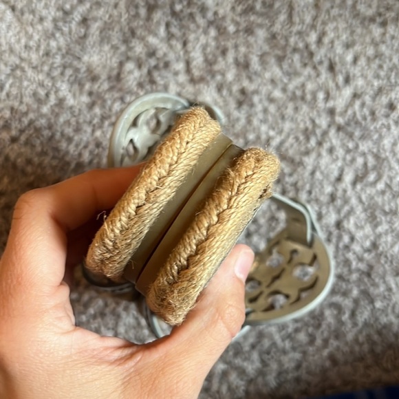 Tory Birch silver espadrille Miller sandals - Picture 7 of 16